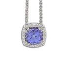 Girocollo Gemoro in Oro 18kt. Gr. 2,50 Diamanti Ct. 0,12 e Tanzanite Ct. 0,95
