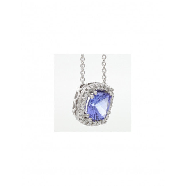 Girocollo Gemoro in Oro 18kt. Gr. 2,50 Diamanti Ct. 0,12 e Tanzanite Ct. 0,95