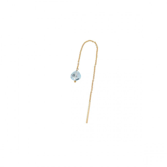 Monorecchini Rosso Prezioso Oro 9kt Stones Semino D'amore