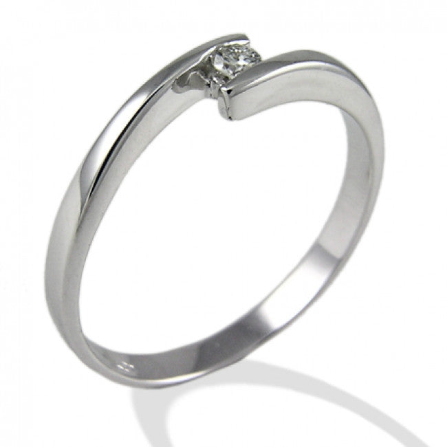 Anello Gemoro Oro 18kt. Gr.2,20 Diamante Ct. 0,08