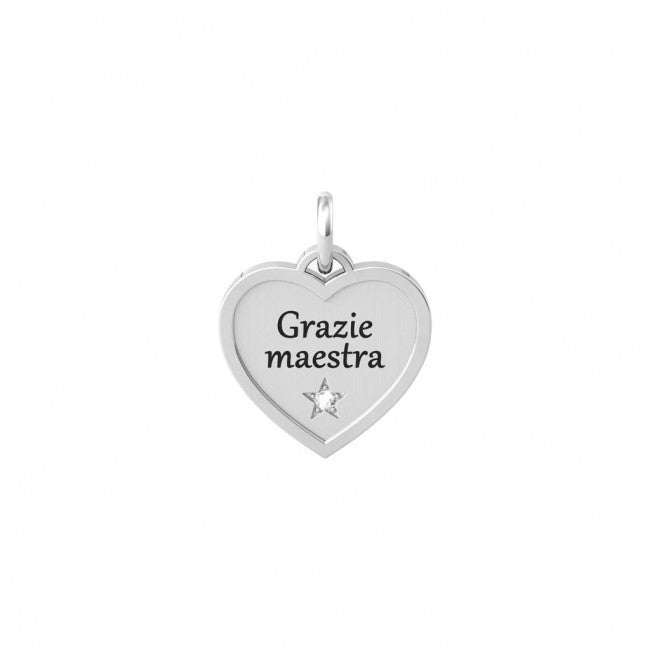 Kidult By You Charm Acciaio Moments Cuore Grazie Maestra