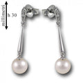 Orecchini Gemoro Oro18kt Gr. 2,80 Perla 7/7,5 Diamanti Ct. 0,02