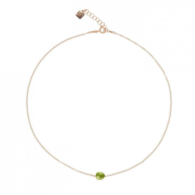 Girocollo Rosso Prezioso Argento 925 Semino D'amore Pistacchio
