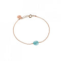 Bracciale Rosso Prezioso Argento 925 Semino D'amore Acquamarina