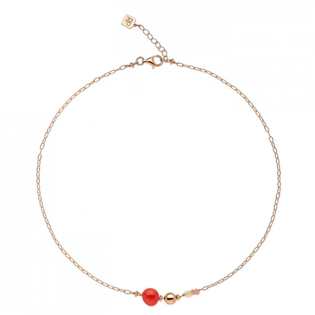 Girocollo Rosso Prezioso Argento 925 Trinity