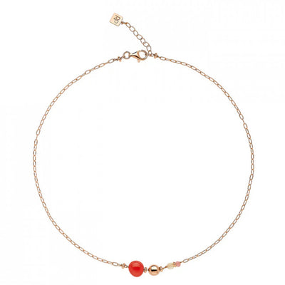 Girocollo Rosso Prezioso Argento 925 Trinity