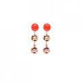 Orecchini Rosso Prezioso Argento 925 Paillettes