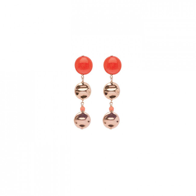 Orecchini Rosso Prezioso Argento 925 Paillettes
