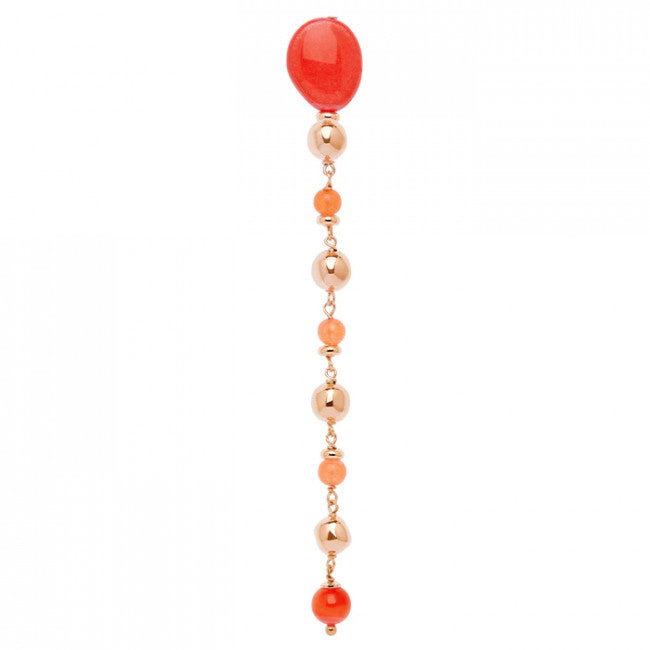 Monorecchino Rosso Prezioso Argento 925 Trail