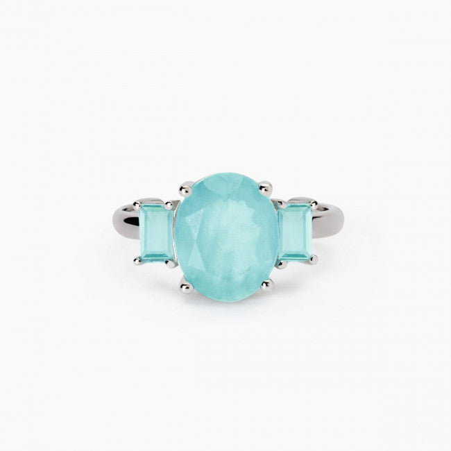 Anello Mabina Santorini Argento Cristallo di Rocca