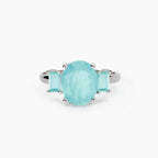 Anello Mabina Santorini Argento Cristallo di Rocca