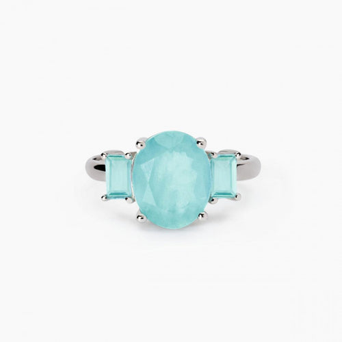 Anello Mabina Santorini Argento Cristallo di Rocca