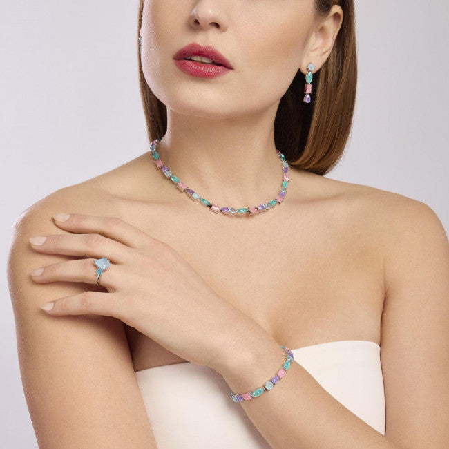 Anello Mabina Santorini Argento Cristallo di Rocca