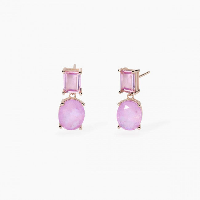 Orecchini Mabina Santorini Argento Cristallo di Rocca