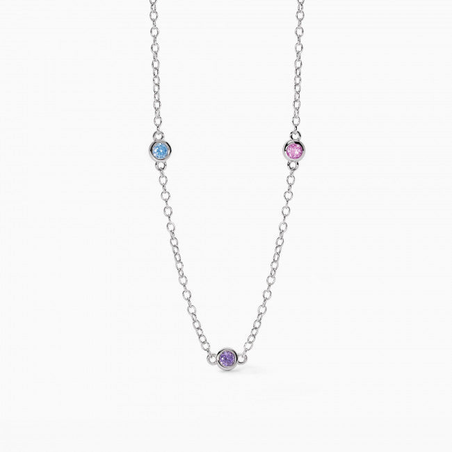 Girocollo Mabina Junior Argento Rainbow