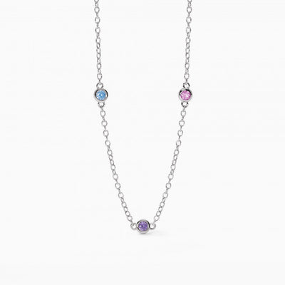 Girocollo Mabina Junior Argento Rainbow
