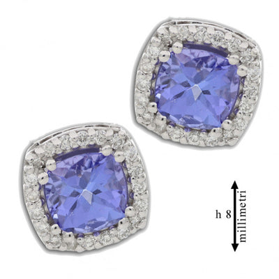 Orecchini Gemoro Oro 18kt Tanzanite e Diamanti Naturali