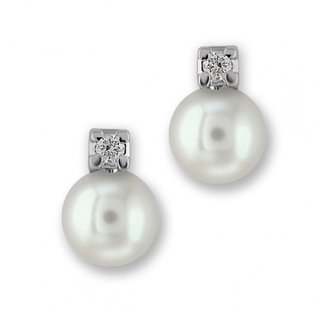 Orecchini Gemoro Oro 18kt Perle e Diamanti Naturali