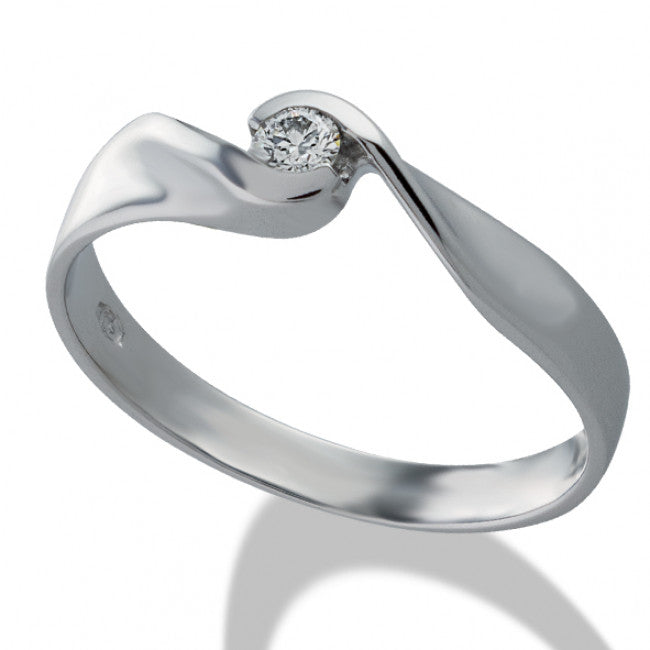 Solitario Gemoro Oro 18kt con Diamante Ct.0,07