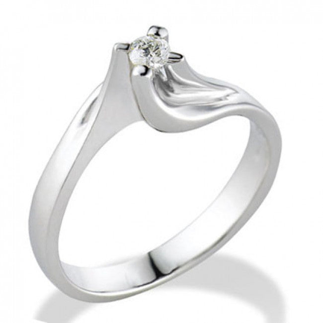 Solitario Gemoro Argento 925 con Diamante
