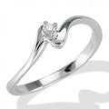 Solitario Gemoro Argento 925 con Diamante