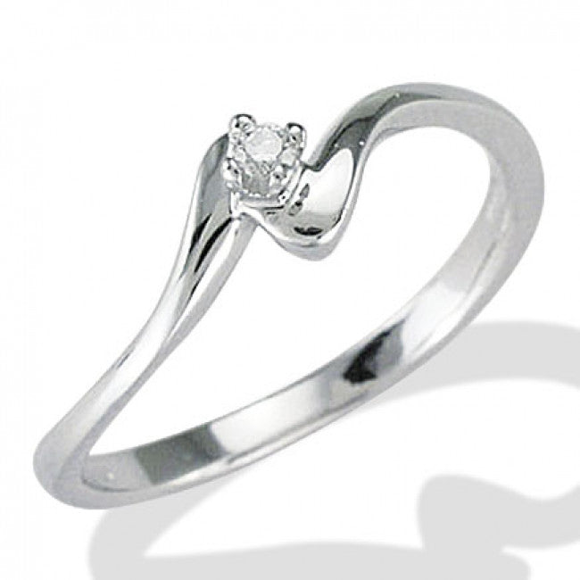 Solitario Gemoro Argento 925 con Diamante