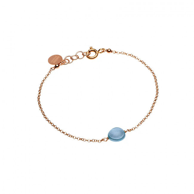 Bracciale Rosso Prezioso Argento 925 Semino D'amore Glam Blue