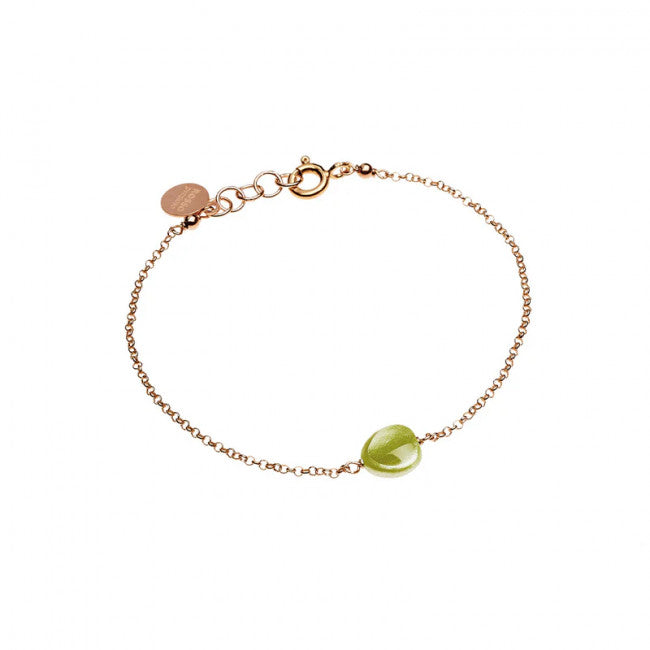 Bracciale Rosso Prezioso Argento 925 Semino D'amore Lime Gold