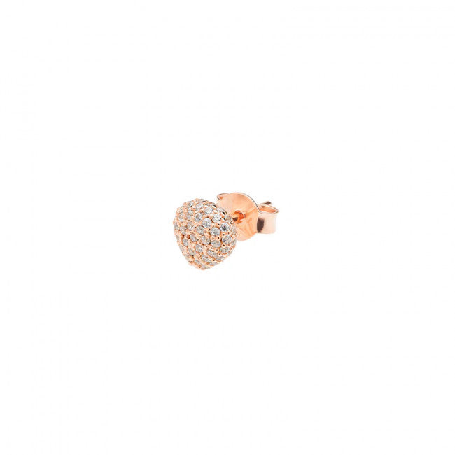 Monorecchino Rosso Prezioso Argento 925 Semino D'amore Sparkling Pure White
