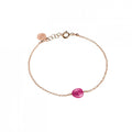 Bracciale Rosso Prezioso Argento 925 Semino D'amore Rosa Aurora