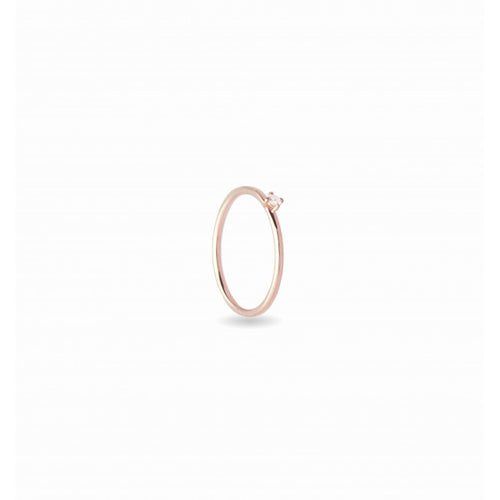 Anello Oro 9kt e Diamante Filo D'amore