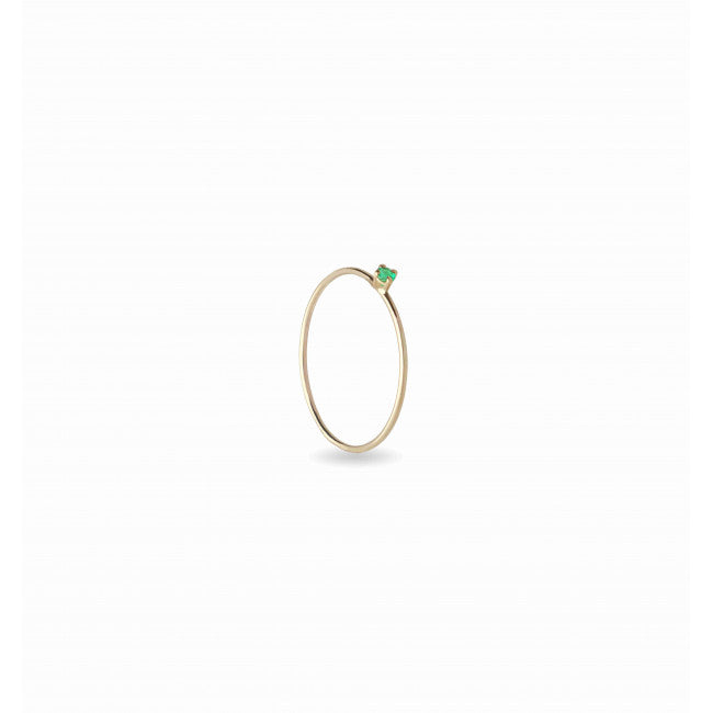 Anello Oro 9kt e Smeraldo Filo D'amore