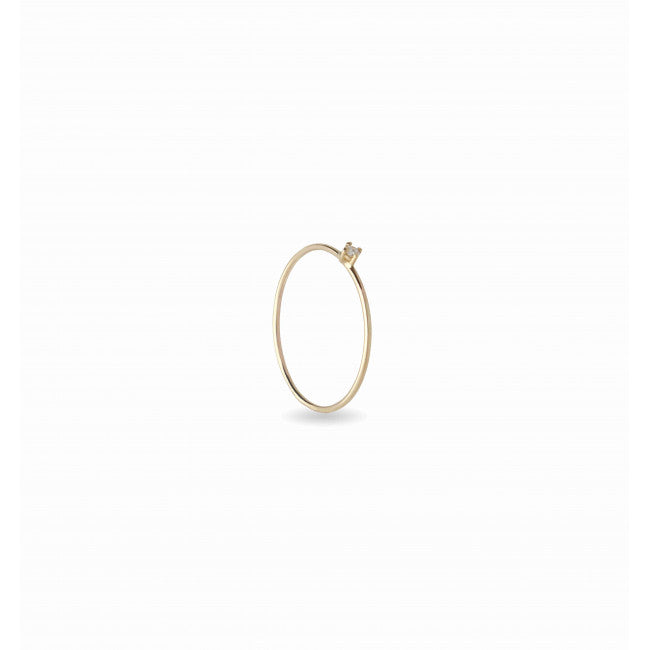 Anello Oro 9kt e Diamante Filo D'amore