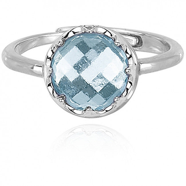 Anello con Topazio Azzurro Mabina Argento