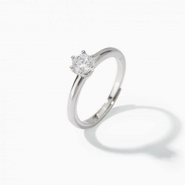 Anello Solitaire Mabina Argento