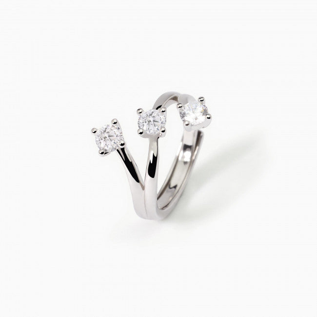 Anello Mabina Trilogy Argento