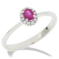 Anello Gemoro Oro 18kt Gr. 1,95 Diamanti Ct. 0,45 e Rubino Ct. 0,24