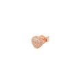 Monorecchino Rosso Prezioso Argento 925 Semino D'amore Sparkling Golden Champagne