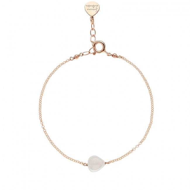 Bracciale Rosso Prezioso Argento 925 Semino D'amore Cotton White