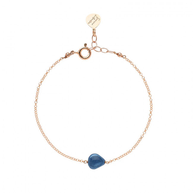Bracciale Rosso Prezioso Argento 925 Semino D'amore Blue London