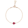 Bracciale Rosso Prezioso Argento 925 Semino D'amore Tormalina Rosa