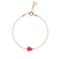Bracciale Rosso Prezioso Argento 925 Semino D'amore Peonia