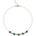 Girocollo Rosso Prezioso Argento 925 Loira Tormalina Verde