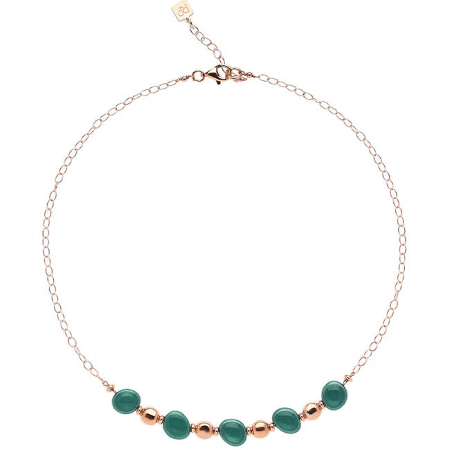 Girocollo Rosso Prezioso Argento 925 Loira Tormalina Verde