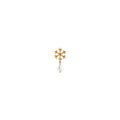 Monorecchino Rosso Prezioso Oro 9kt Semino D'amore Snowflake Oc00415se-cr Cristallo di Rocca