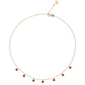 Collana Rosso Prezioso Oro 9kt i Mini Semini Gc00428se-gr Granato