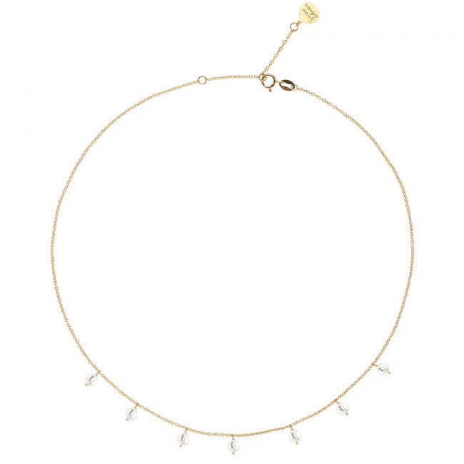 Collana Rosso Prezioso Oro 9kt i Mini Semini Gc00429se-cr Cristallo di Rocca