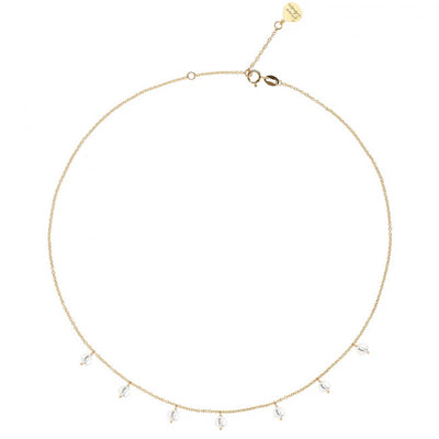Collana Rosso Prezioso Oro 9kt i Mini Semini Gc00429se-cr Cristallo di Rocca