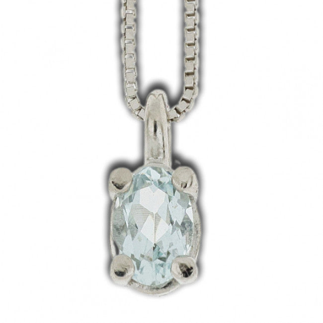 Girocollo Gemoro Argento 925 e Acquamarine Naturali