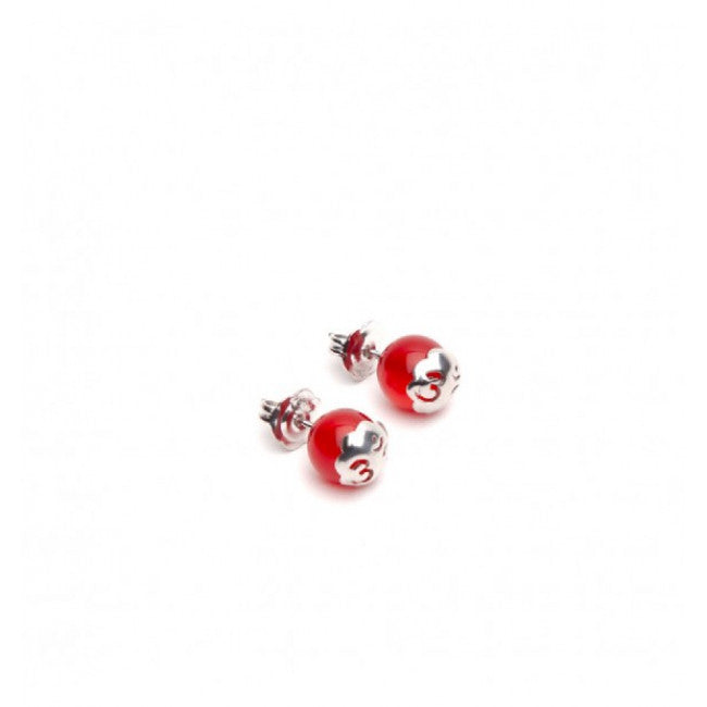 Orecchini Tamashii Sphere Agata Rosso Passione